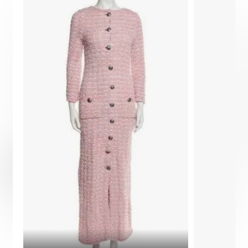 BALENCIAGA 2022 Long Dress Front to Back Tweed Dress